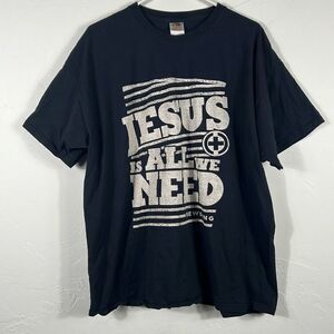 🙏✝️ Vintage JESUS IS ALL WE NEED Tee - RARE T-Shirt - Men Size 2XL - EXCELLENT
